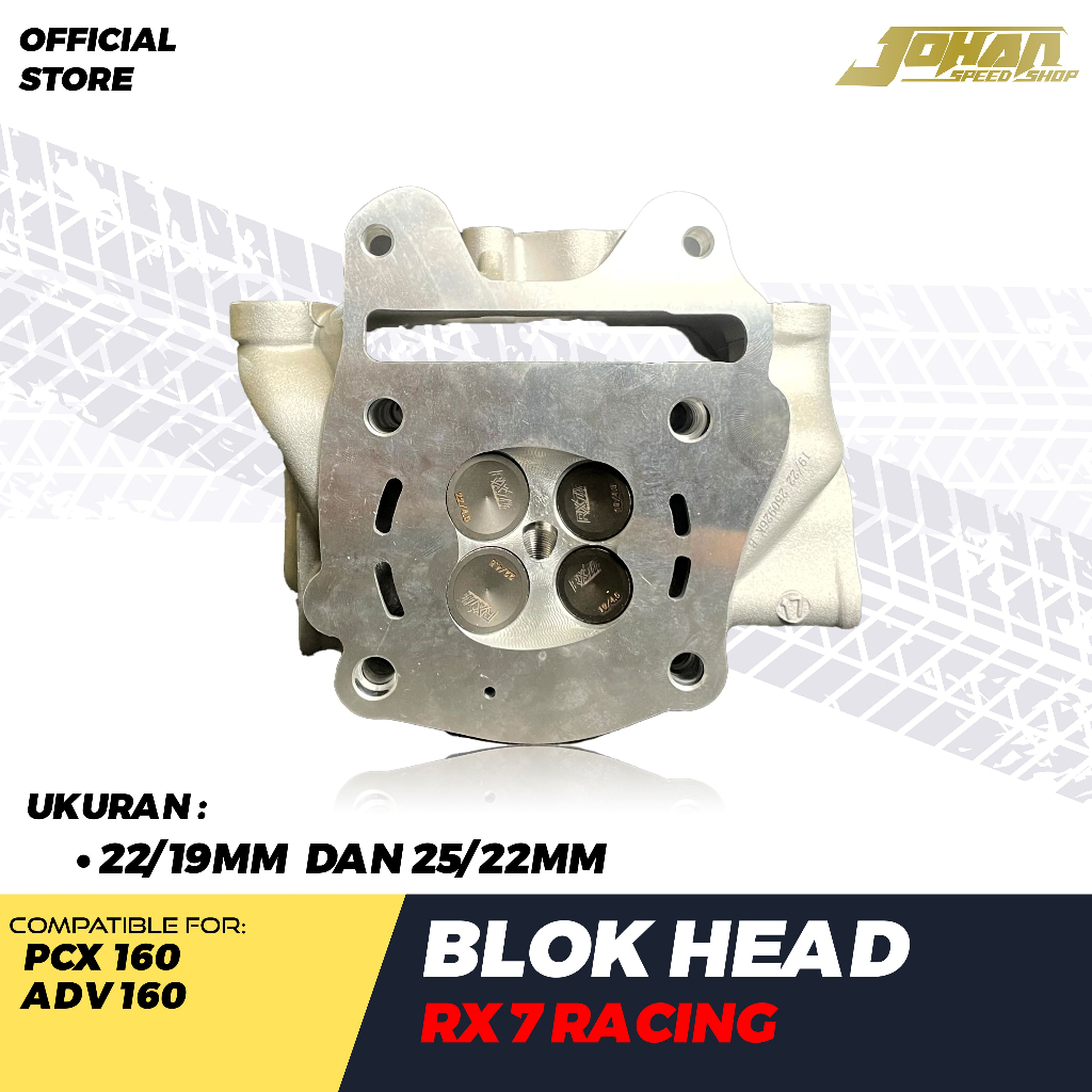 RX7 RACING HEAD PCX 160 22/19MM NON PORTING CNC